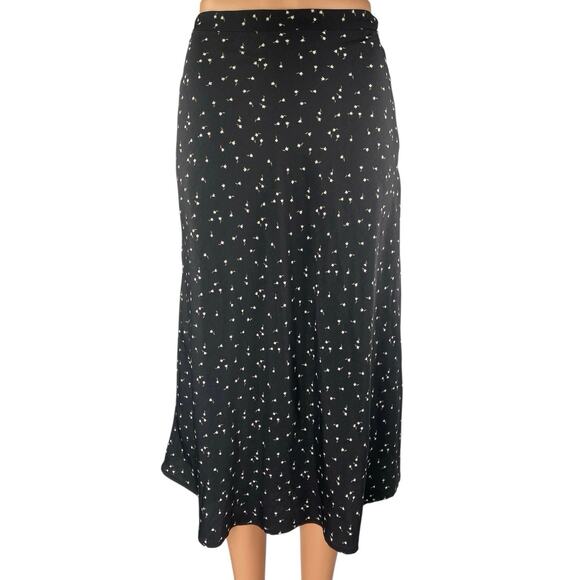 Oak + Fort Women's Black White Floral High Waisted Midi Slip Dress Size XS - Picture 1 of 5